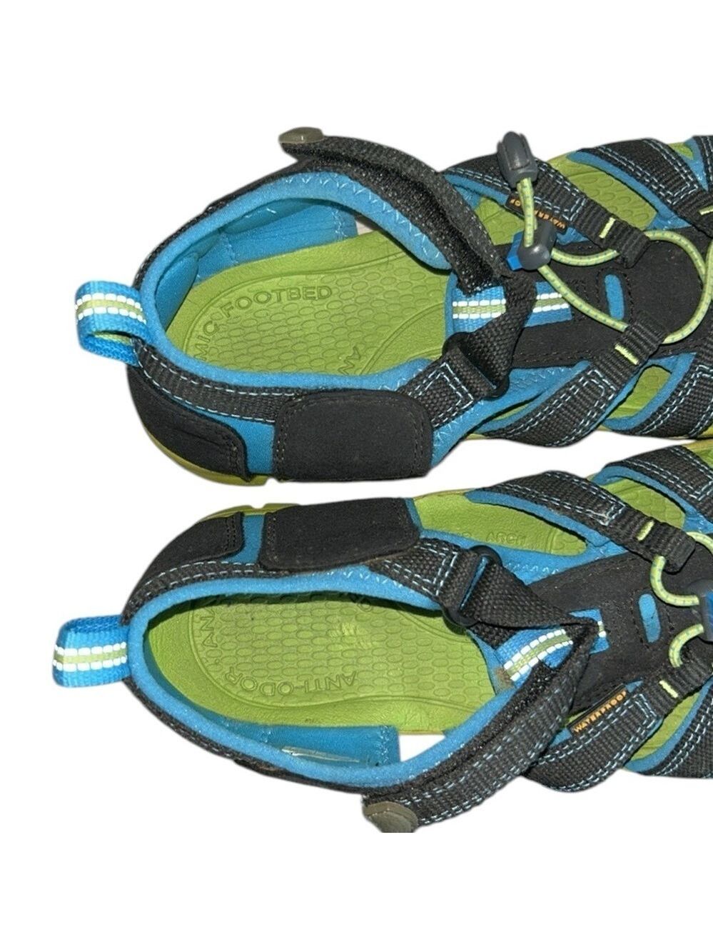 Keen Seacamp II Big Kids Water Sandals in Black and Brilliant Blue UNISEX SIZE 5 - Picture 7 of 10